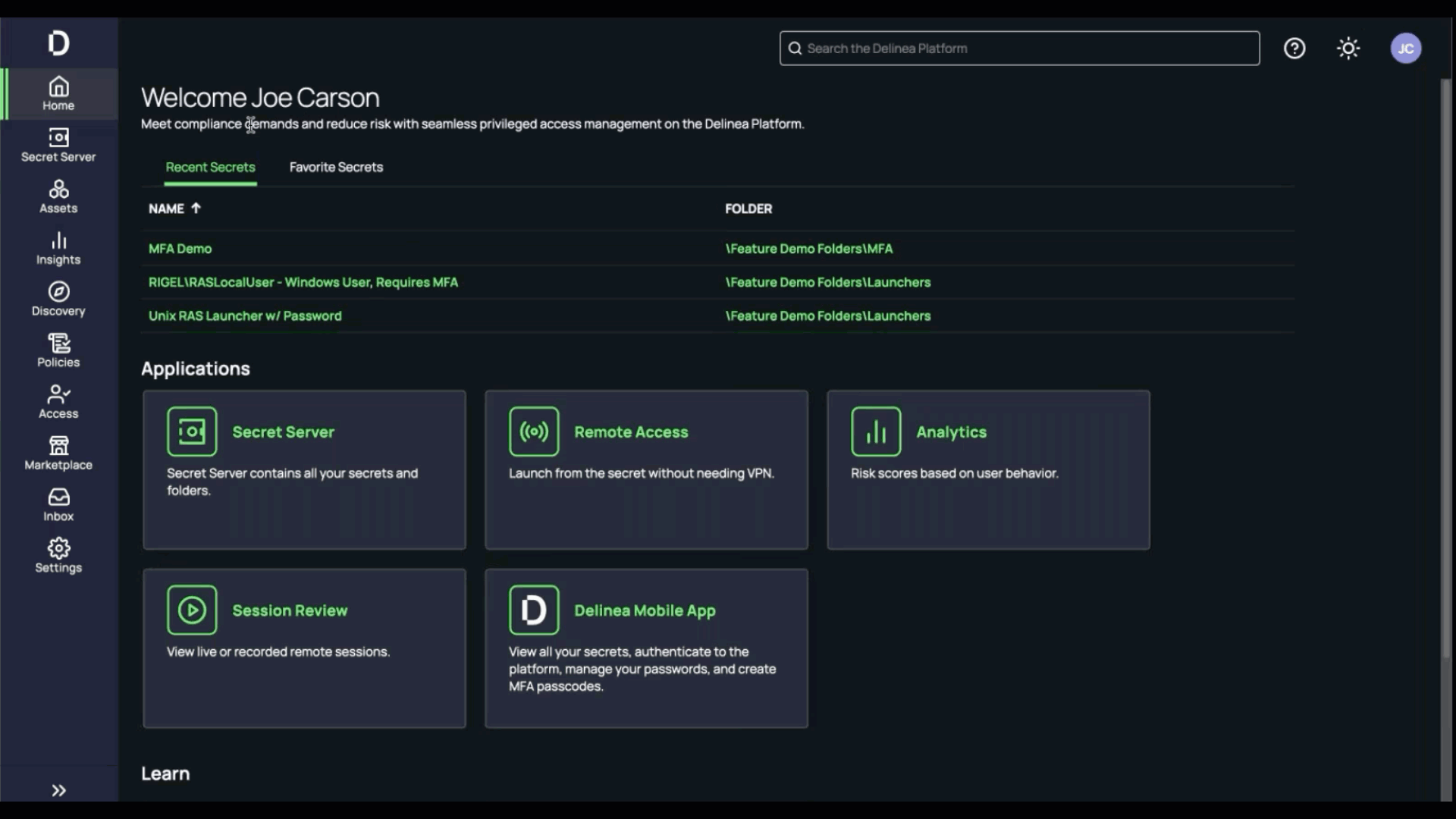 Multi-Factor Authentication on Secrets