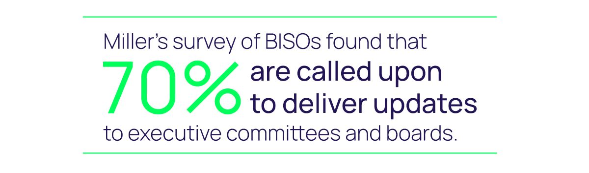 BISO Metrics: 70% must deliver updates to execs