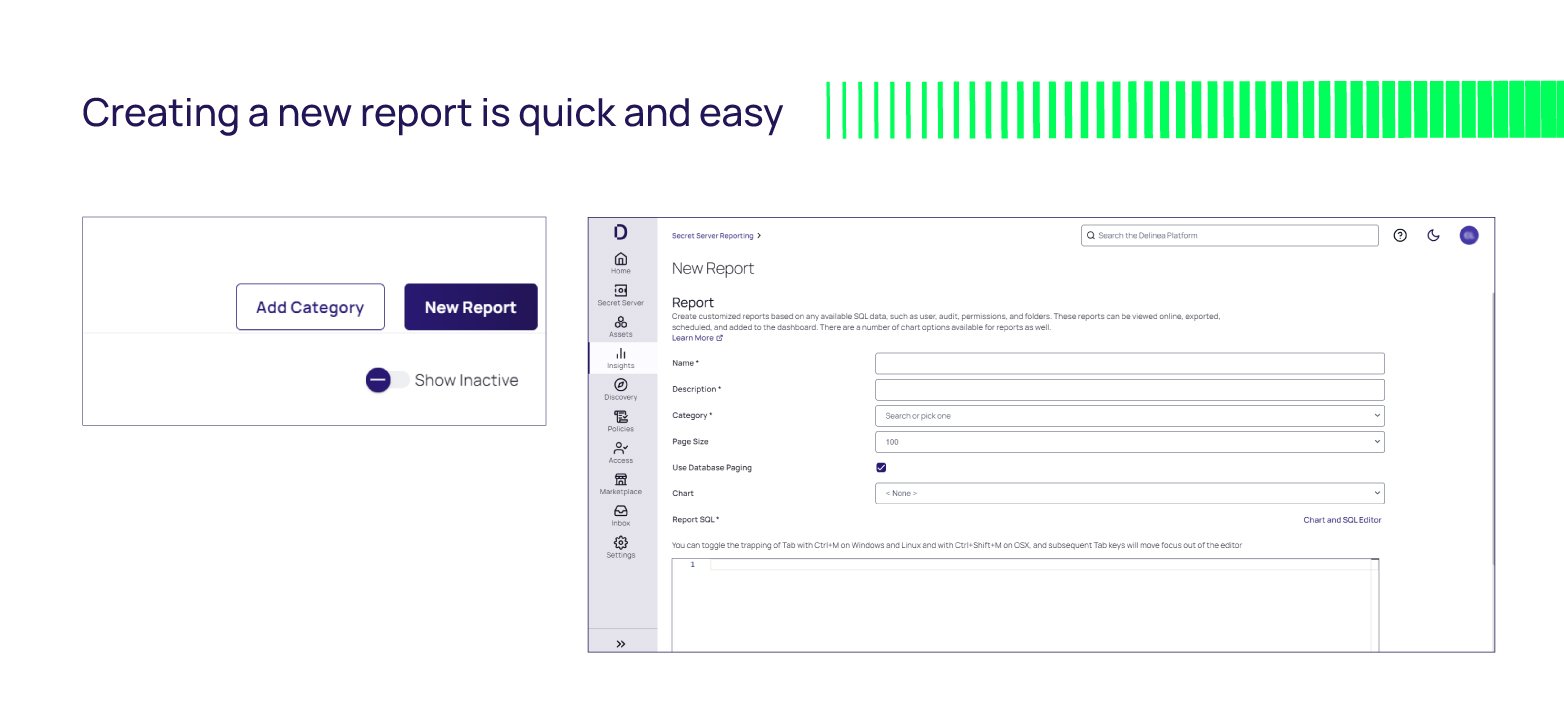 Privileged Access Reporting: Creating a new report