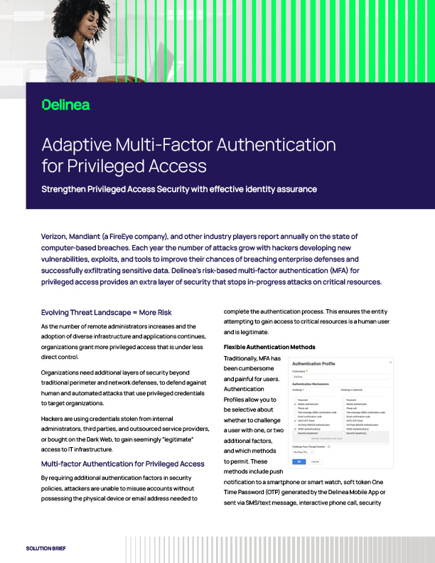 Adaptive MFA for Privileged Access