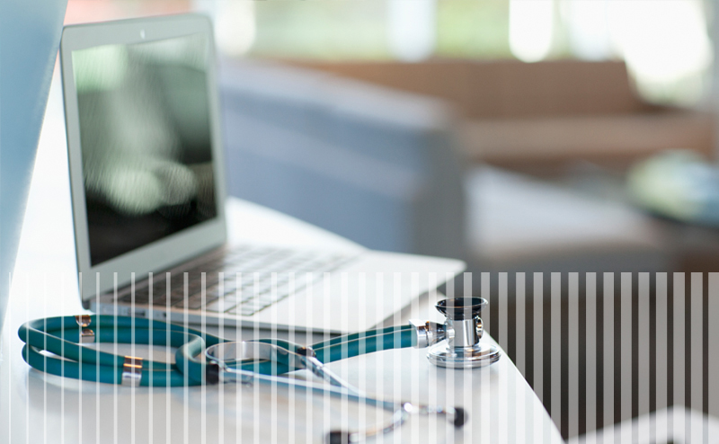 Laptop in a healthcare facility