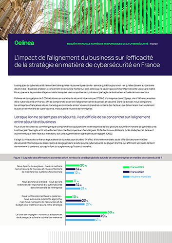 L’impact de l’alignement du business sur l’efficacité de la stratégie en matière de cybersécurité en France