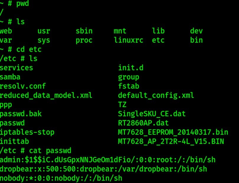 Reading Device Directories and passwd file