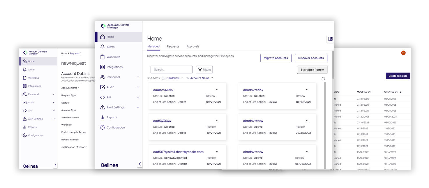 Account Lifecycle Manager Screenshots