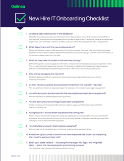 IT Onboarding Checklist