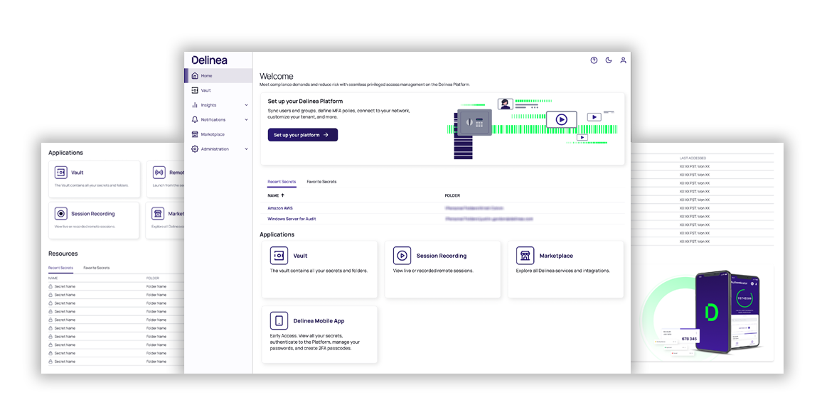 Delinea Platform Screenshots