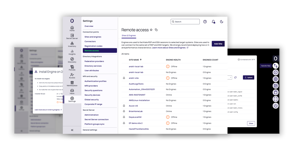 Privileged Remote Access Screenshots