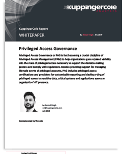 Kuppingercole Privileged Access Governance Whitepaper