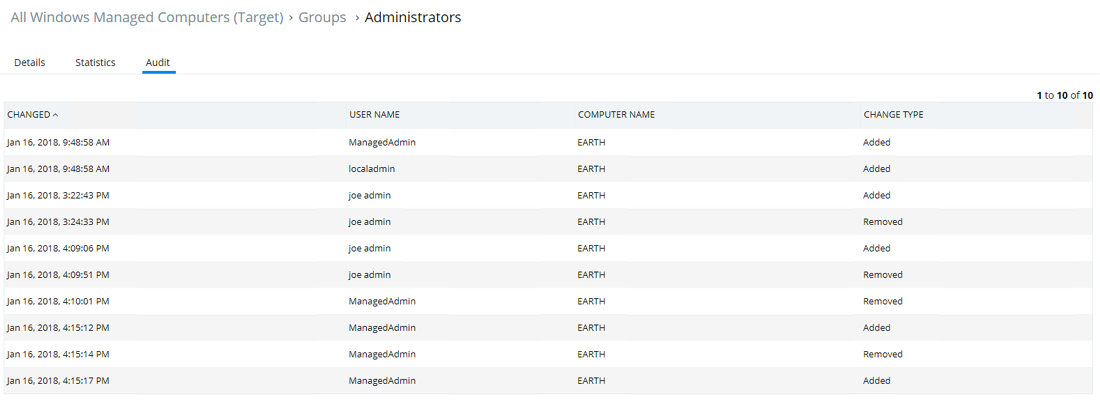 Report 3: Membership audit of all built-in (“well known”) groups and all customer (“non-well known”) groups